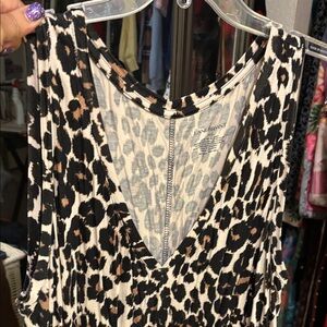 Lane Bryant Leopard Print V-Neck Top